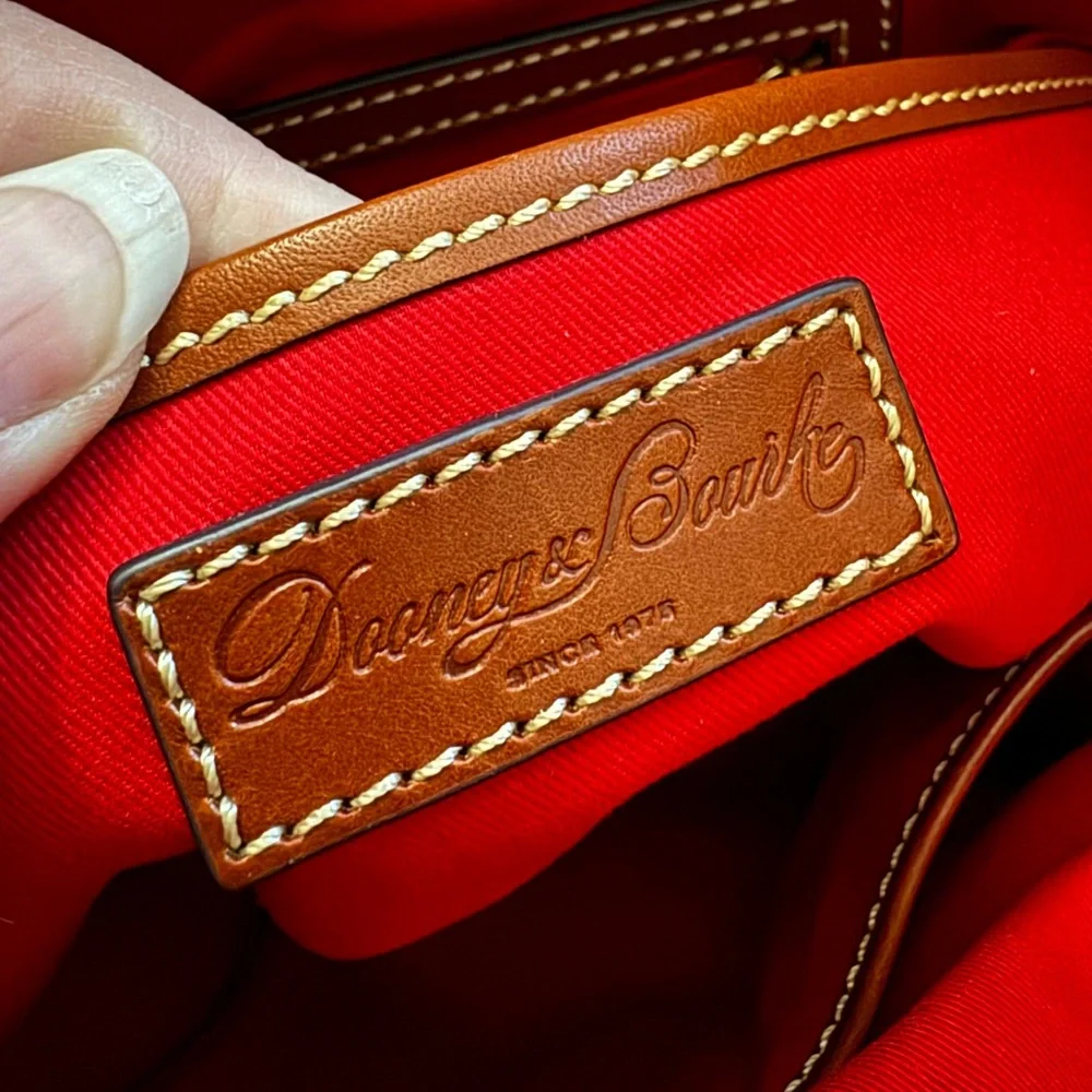 NWOT Dooney & Bourke Red Pebble Grain Leather Bucket Bag - Picture 10 of 15